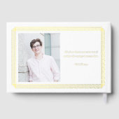 Hip Border Foil Photo Graduation Guest Book (Verso)