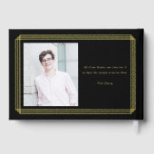 Hip Border Foil Photo Graduation Guest Book (Verso)