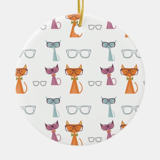 Hip Cats Keramisch Ornament (Voorkant)