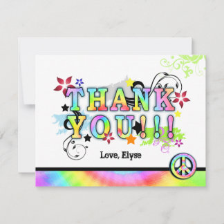 Hip Colorful 'N Groovy Dank je wel Notitiekaartje