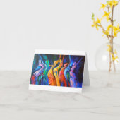 hip-dance-Wenskaart Kaart (Gele Bloem)