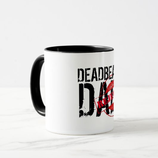 hip deadbeat dad Afgewezen grappig cadeau voor vad Mok (Voorkant links)