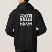 Hip Eat Sleep Football Herhaal eenvoudige trendy Hoodie (Achterkant)