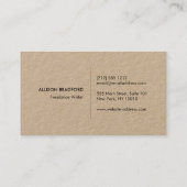 Hip en Rustic Arrow Logo op Kraft Visitekaartje (Achterkant)