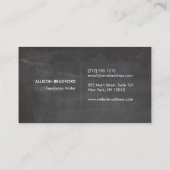 Hip- en Rustige Arrow-Logo op het zwarte bord Visitekaartje (Achterkant)