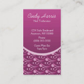 Hip et Carte de visite élégant, Dazzling Fuchsia (Dos)