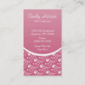 Hip et Carte de visite élégant, Rose doux (Dos)