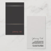 Hip et Carte de visite noir simple (Devant / Derrière)