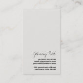 Hip et Carte de visite noir simple (Dos)