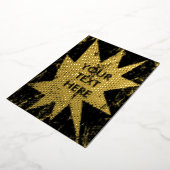 Hip et Grungy Starburst Golden Foil Invitation (Rotation)