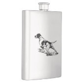 Hip flask hunting dog / Flachmann mit Jagdhund Flacon (Rechts)