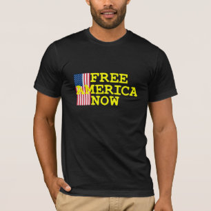 Hip Free America Now T-Shirt Design, USA Freedom