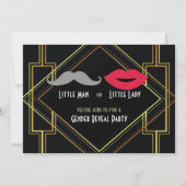 Hip Gatsby Little man of Little Miss Gender Reveal Kaart (Voorkant)