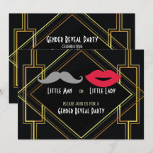 Hip Gatsby Little man of Little Miss Gender Reveal