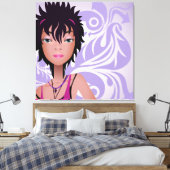  Hip Girl Wrapped Canvas Afdruk (Insitu (Slaapkamer))