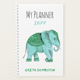 Hip Green Tribal Elephant Tusker personnalisé