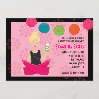 HIP & GROOVY SWEET 16 SIXTEEN Birthday 5x7 Kaart