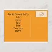 Hip Halloween Carte postale Invitation (Dos)