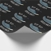 Hip Heup Hoo-ray Funny Sting Ray Pun Dark BG Cadeaupapier (Hoek)