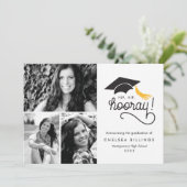 Hip Hip Hooray Faire-part de graduation (Debout devant)