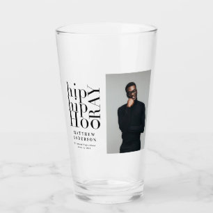 Hip hip hooray fotograduatie party glas