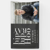 Hip hip hooray fotograduatie party spandoek (Verticaal)