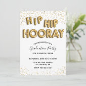 Hip Hip Hooray Graduation Party invitation (Debout devant)