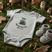 "Hip-Hip-Hooray!" Hippo Personalized Baby Bodysuit