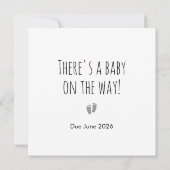 Hip Hip Hooray simple Faire-part de grossesse (Dos)