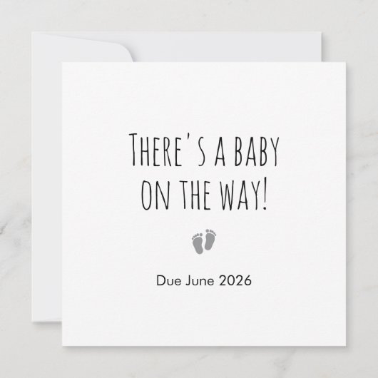 Hip Hip Hooray simple Faire-part de grossesse (Dos)