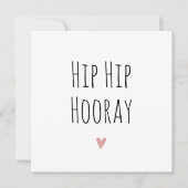 Hip Hip Hooray simple Faire-part de grossesse (Devant)