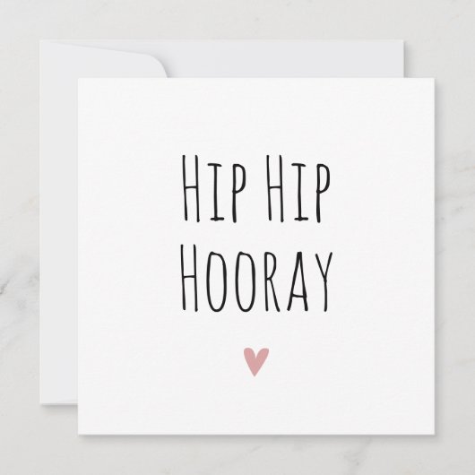 Hip Hip Hooray simple Faire-part de grossesse (Devant)