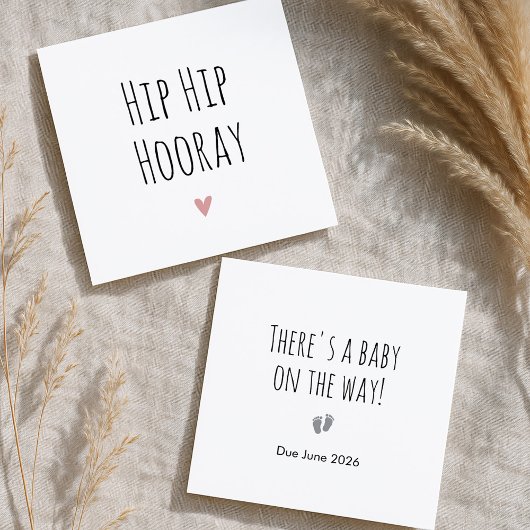 Hip Hip Hooray simple Faire-part de grossesse