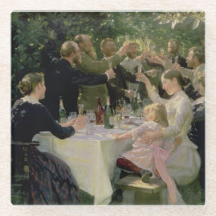 Hip Hip Hurrah. Kunstpartij te Skagen, 1888 Glazen Onderzetter