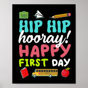 Hip Hooray Happy First Day Poster