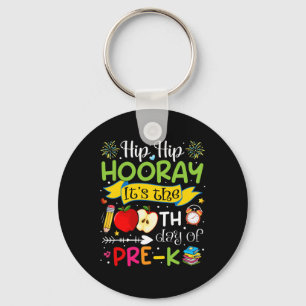 Hip Hooray Het is de 100ste dag van Pre-K Teacher Sleutelhanger