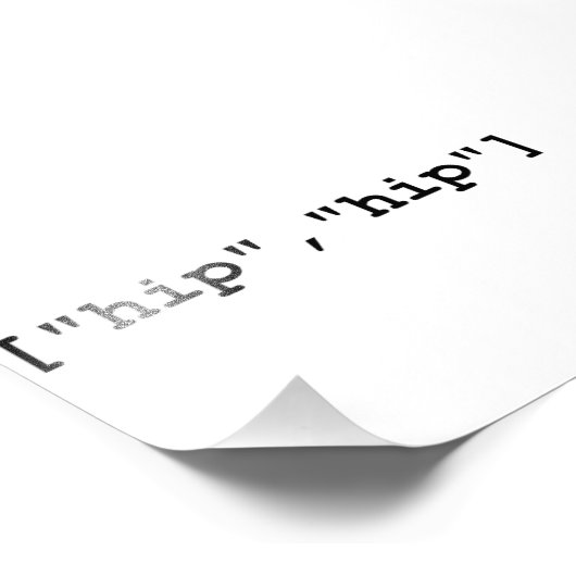 Hip Hooray Programmeringsarray Foto Afdruk (Hoek)