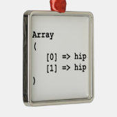 Hip Hooray Programmeringsarray Metalen Ornament (Rechts)