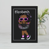 Hip hop African American Birthday Foil Invitation (Debout devant)
