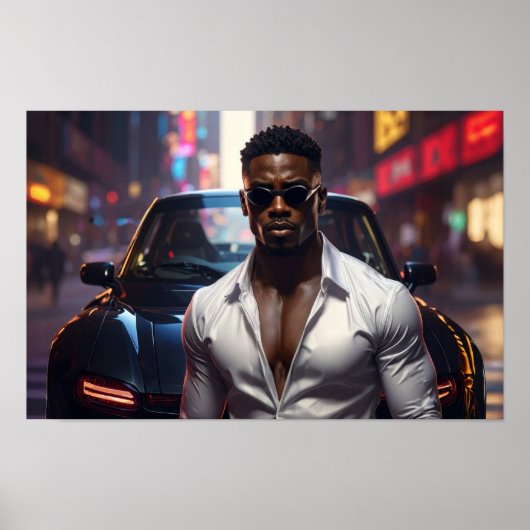 Hip Hop - American Rap Star -  Poster (Voorkant)