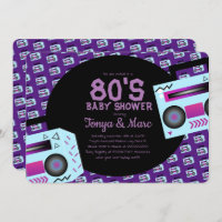 Hip hop Baby shower Party Musique Invitation