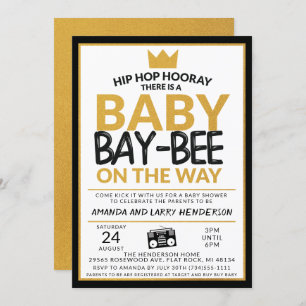 Hip Hop Baby shower Uitnodiging