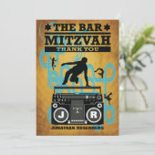 Hip Hop Bar Mitzvah - Hartelijk dank Bedankkaart (Staand voorkant)
