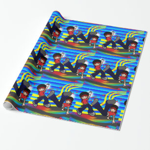 Hip Hop Break Dansen 2 Kinder Cadeaupapier