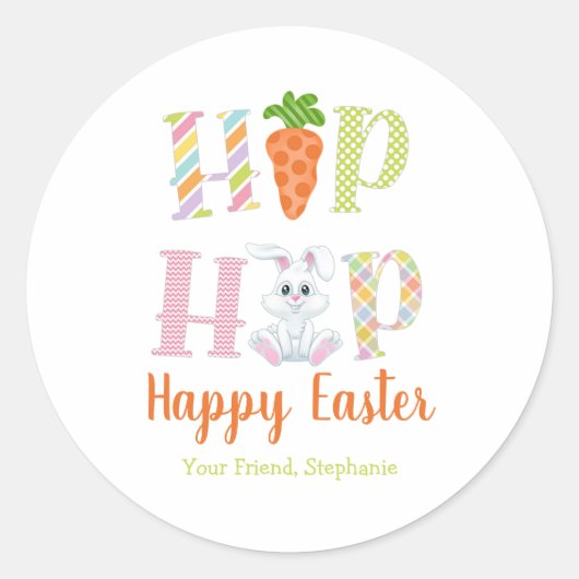 Hip Hop Bunny Pasen Cute Treat Zak Sticker (Voorkant)
