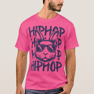 Hip Hop Bunny Zonnebril Pasen voor Kids Boys Manne T-shirt