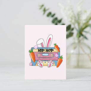 Hip Hop Cassettebandje Bunny Briefkaart