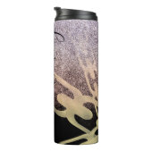 Hip Hop Chain Faux Sparkles Monogramme Name Thermosbeker (Geroteerd rechts)