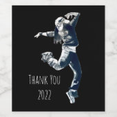 hip hop cool fille danseuse vin étiquette (Étiquettes simples)