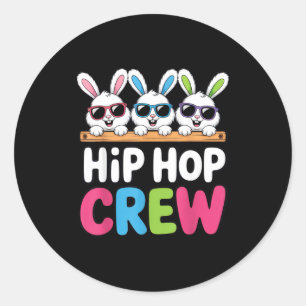 Hip Hop Crew Grappige Paashaas Squad Spring Break Ronde Sticker
